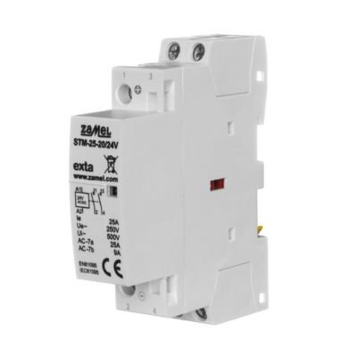 Stycznik modułowy instalacyjny 25A 2xNO 24V AC/DC TYP: STM-25-20/24V ZAMEl (EXT10000289-WUN)